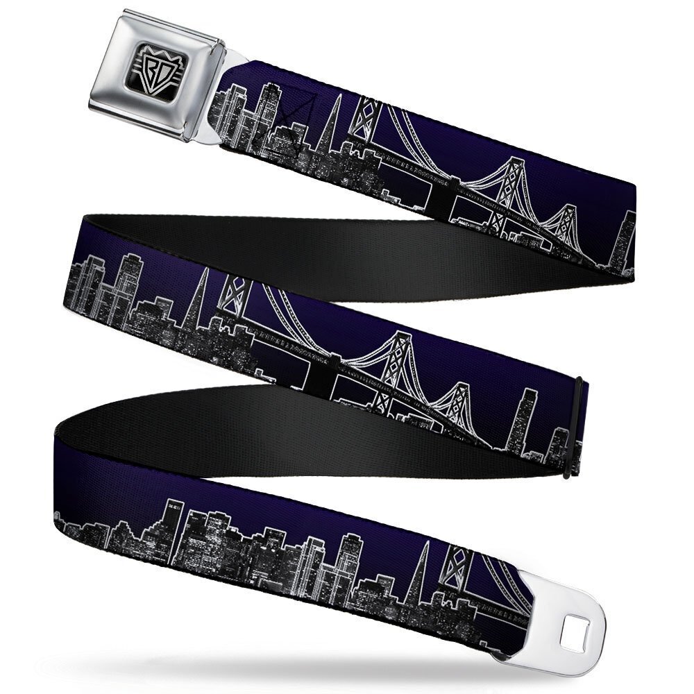 1342 Unisex-Adult's Seatbelt Belt San Francisco XL, Vivid Skyline Midnight